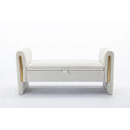 Velvet Fabric Storage Bench