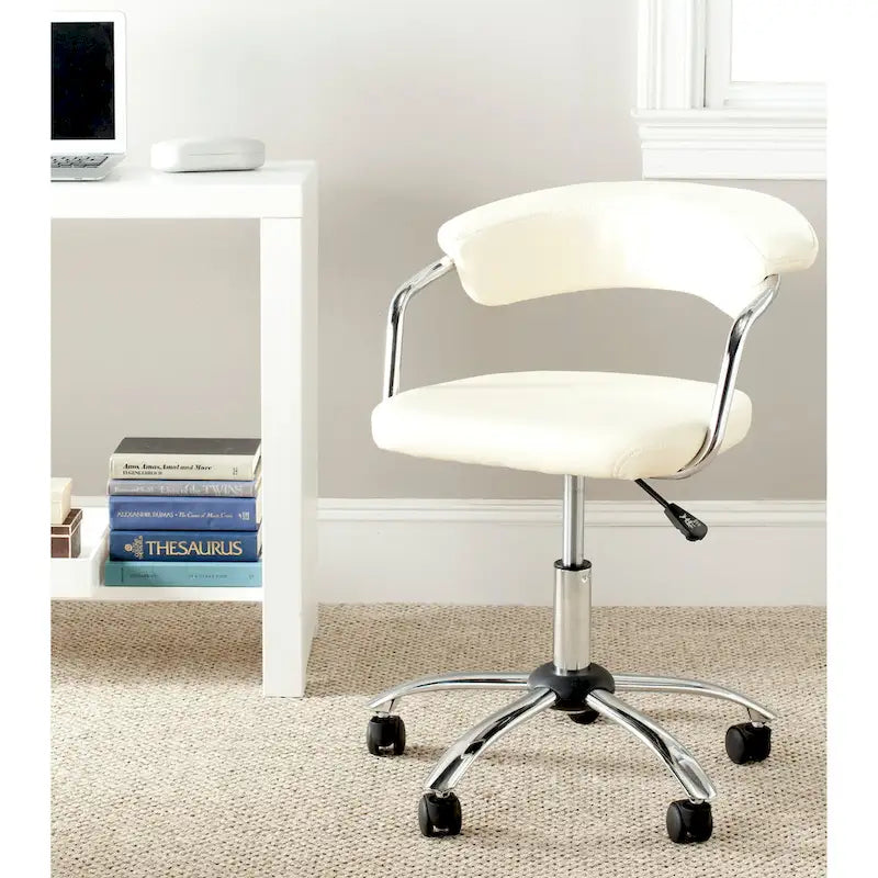 Silver Orchid Kelly Cream Desk Chair - 21W x 21D x 27H