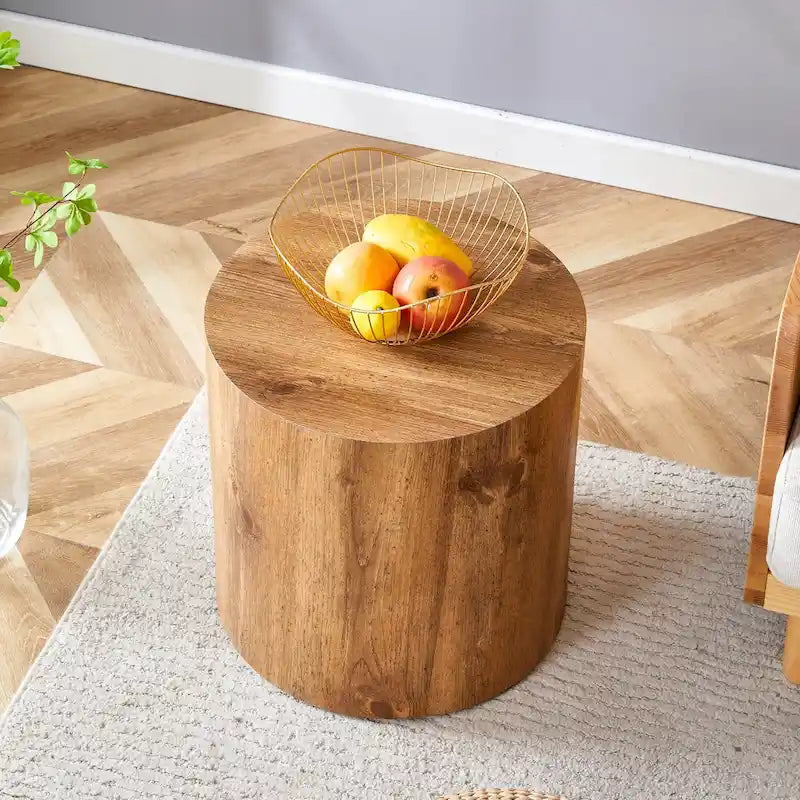 15.7 Modern Round Coffee Table with Fashionable Pattern and Stable Base for Living Room
