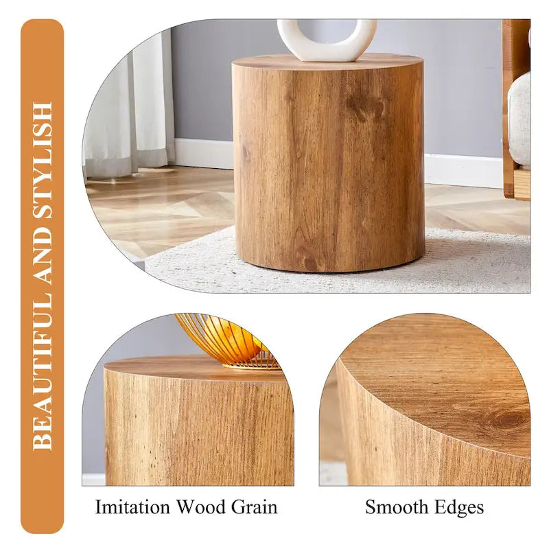 15.7 Modern Round Coffee Table with Fashionable Pattern and Stable Base for Living Room