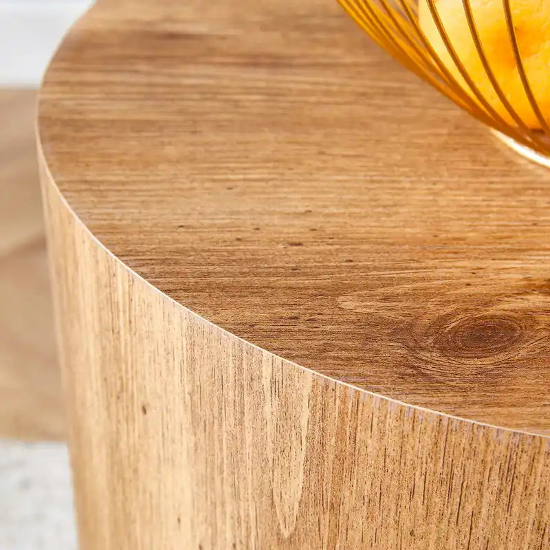 15.7 Modern Round Coffee Table with Fashionable Pattern and Stable Base for Living Room