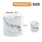 15.7 Modern Round Coffee Table with Fashionable Pattern and Stable Base for Living Room