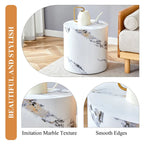 15.7 Modern Round Coffee Table with Fashionable Pattern and Stable Base for Living Room