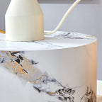 15.7 Modern Round Coffee Table with Fashionable Pattern and Stable Base for Living Room