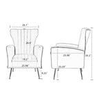 Velvet Accent Chair with Gold Legs