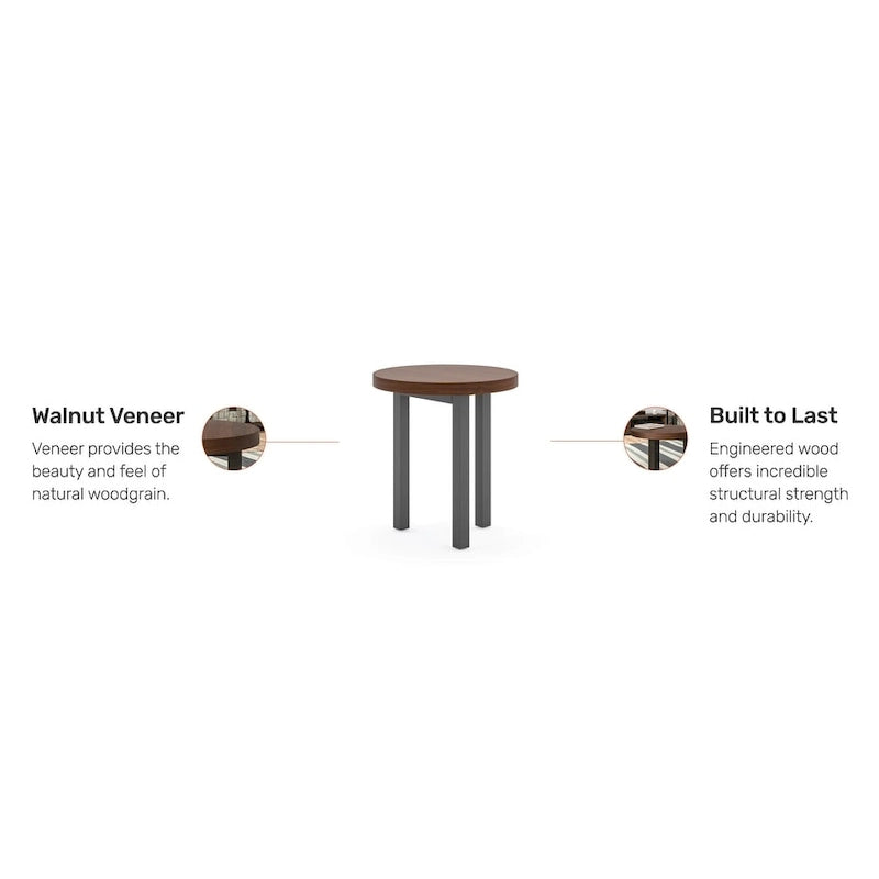 Brown Wood End Table - 18' x 18' x 20'