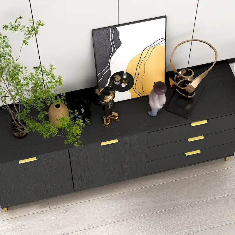 Mid-century Modern Dresser with Gold Legs