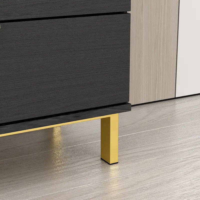 Mid-century Modern Dresser with Gold Legs