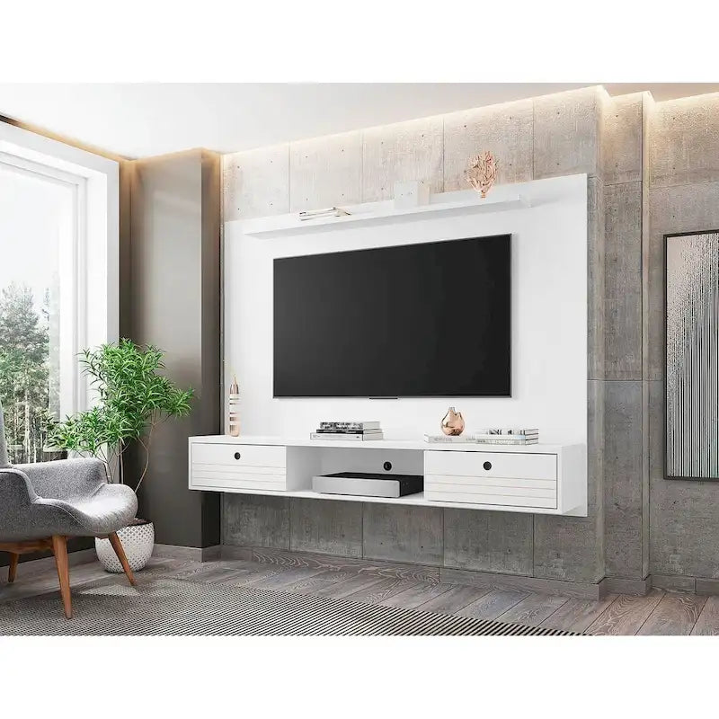 Mid Century Modern Wood 70.86 Floating Living Room Entertainment Furniture