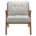 Upholstered Arm Chair with Angled Wood Frame