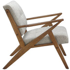 Upholstered Arm Chair with Angled Wood Frame