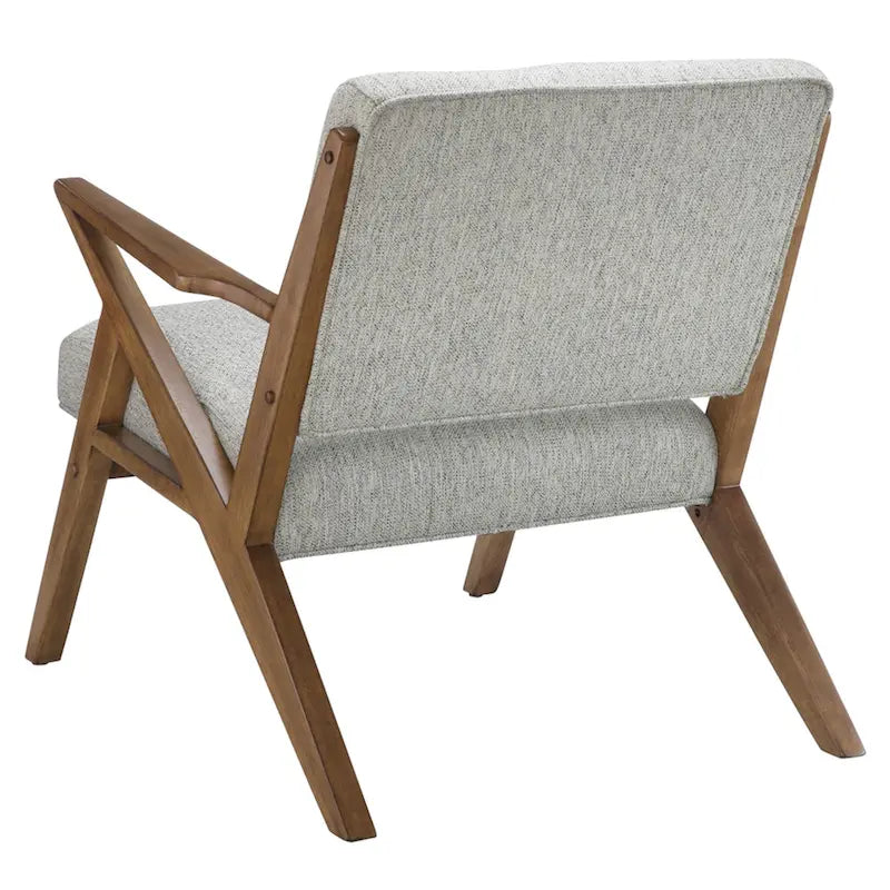 Upholstered Arm Chair with Angled Wood Frame