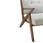 Upholstered Arm Chair with Angled Wood Frame