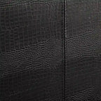 Modern Black Faux Leather Padded Platform Bed