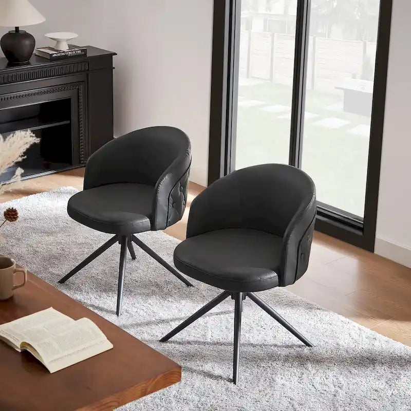 Faux Leather Swivel Home Office Chair