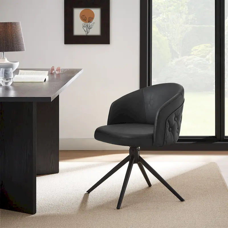 Faux Leather Swivel Home Office Chair