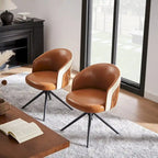 Faux Leather Swivel Home Office Chair