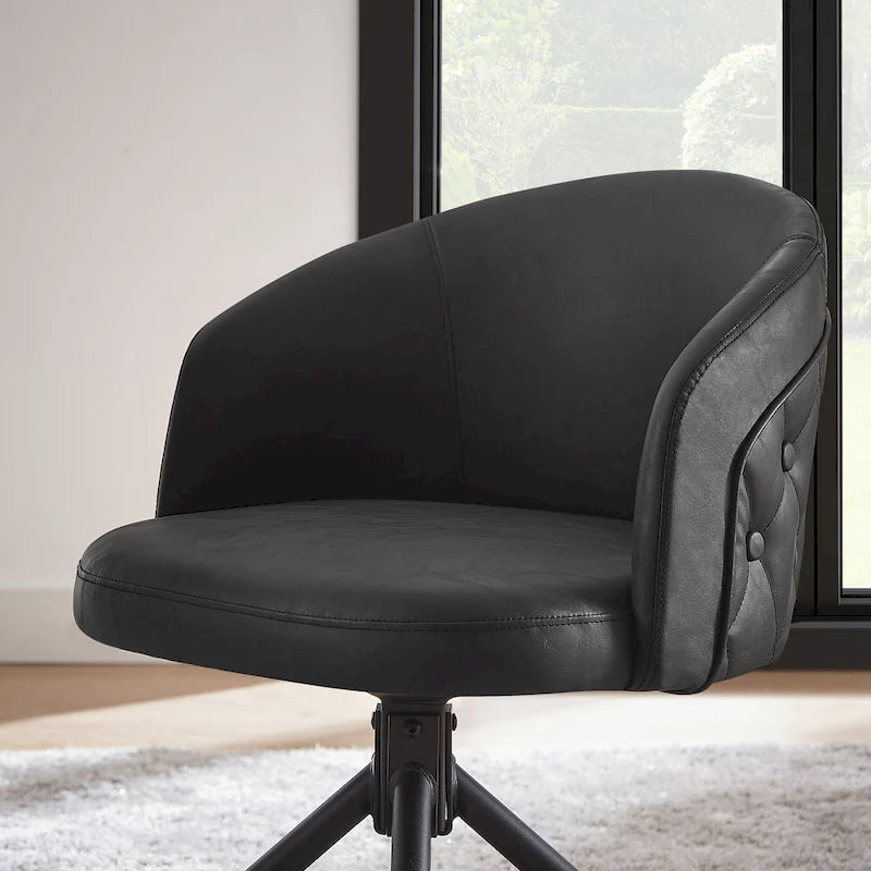 Faux Leather Swivel Home Office Chair