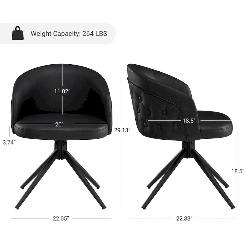 Faux Leather Swivel Home Office Chair