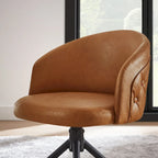Faux Leather Swivel Home Office Chair