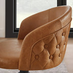 Faux Leather Swivel Home Office Chair