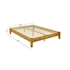 Mid-Century Wood Platform Bed Frame,No Box Spring Needed,Strong Wood Slat Support