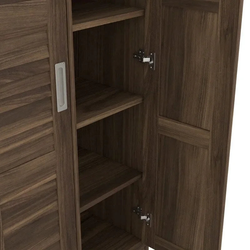 3-Door Shutter Wardrobe with shelves For Bedroom