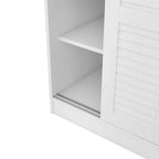 3-Door Shutter Wardrobe with shelves For Bedroom