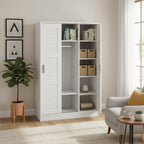 3-Door Shutter Wardrobe with shelves For Bedroom