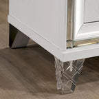 2-Drawer Wood Nightstand with USB Ports