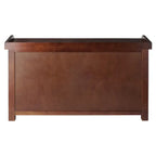 Storage Bench with 3 Foldable Woven Baskets, Walnut