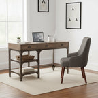 Acme Furniture Gorden Weathered Oak and Antique Silver Desk