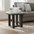 Gray Marble Top Side Table