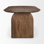 Oval Dining Table w/Dark Brown Wood Top & Arched Legs - 86.5L x 39.0W x 30.0H