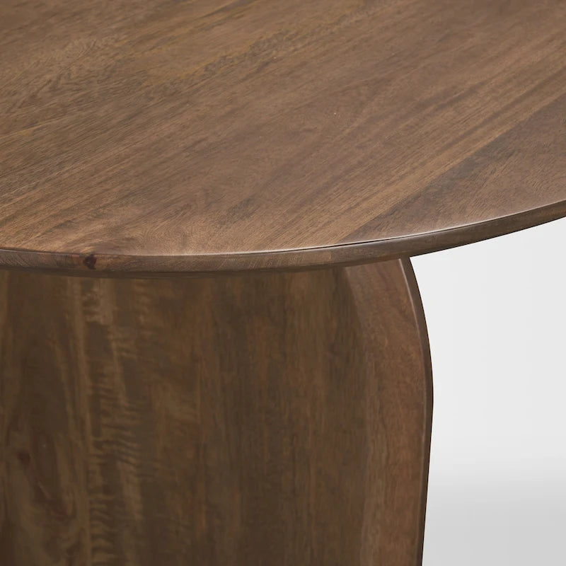 Oval Dining Table w/Dark Brown Wood Top & Arched Legs - 86.5L x 39.0W x 30.0H