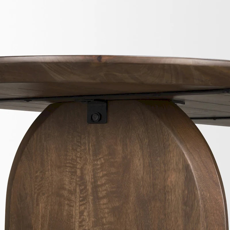 Oval Dining Table w/Dark Brown Wood Top & Arched Legs - 86.5L x 39.0W x 30.0H