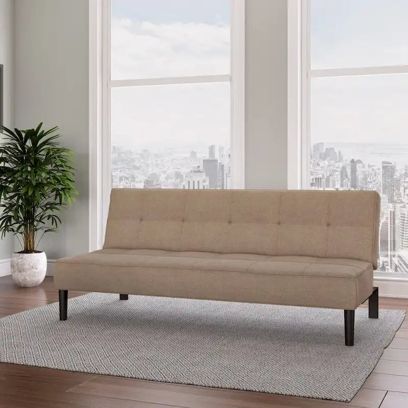 Convertible Futon Sofa Bed with Textured Mattress