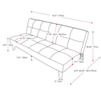 Convertible Futon Sofa Bed with Textured Mattress