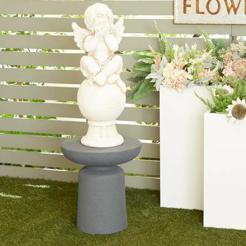 Outdoor Accent Table - Dark Gray or White