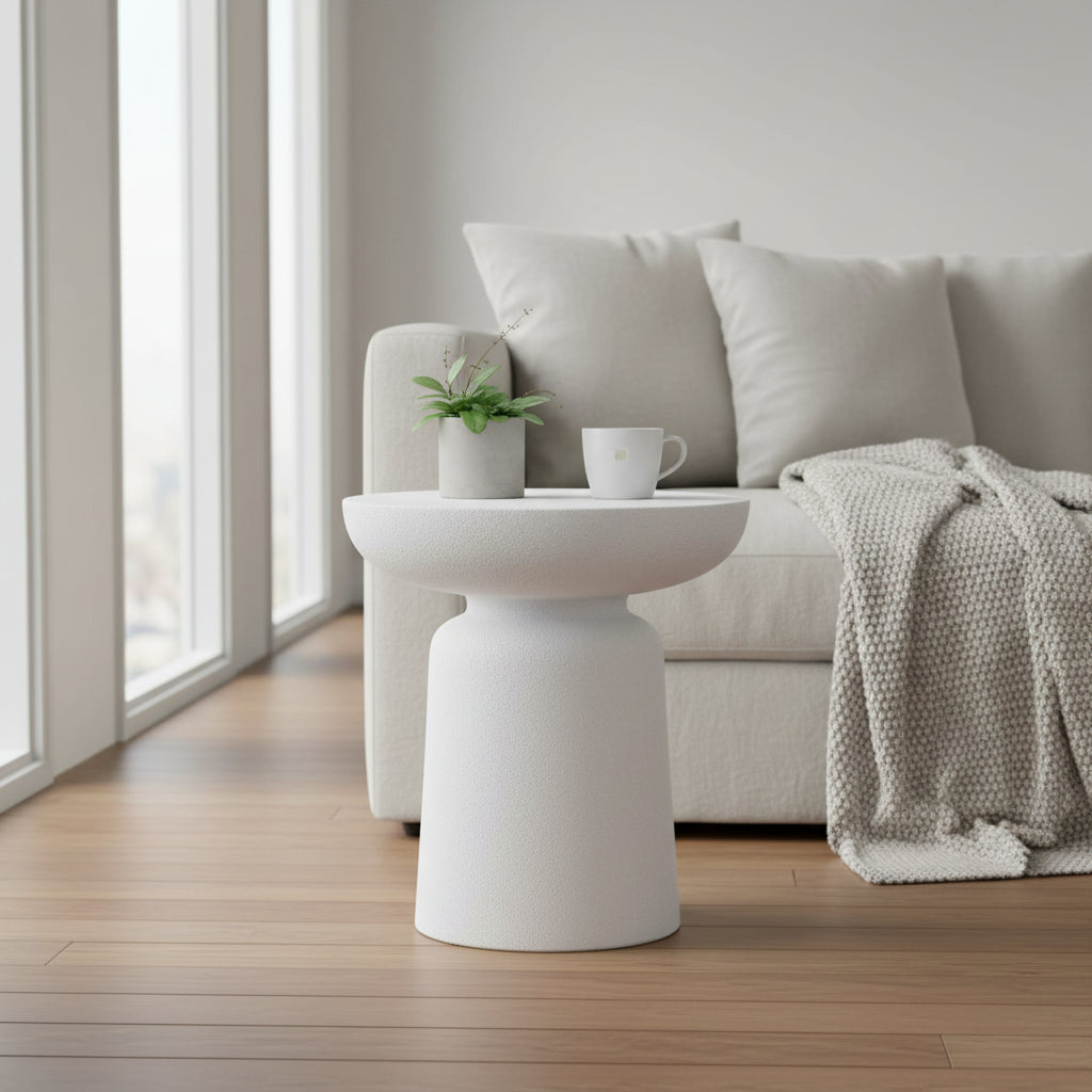 Outdoor Accent Table - Dark Gray or White