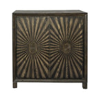 Aged-Whiskey-Hued Two-Door Decorative Wine Cabinet