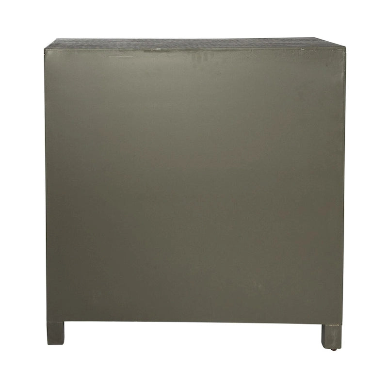 Aged-Whiskey-Hued Two-Door Decorative Wine Cabinet