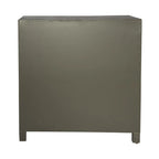 Aged-Whiskey-Hued Two-Door Decorative Wine Cabinet