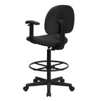 Fabric Drafting Chair with Arms (Cylinders: 22.5-27H or 26-30.5H)