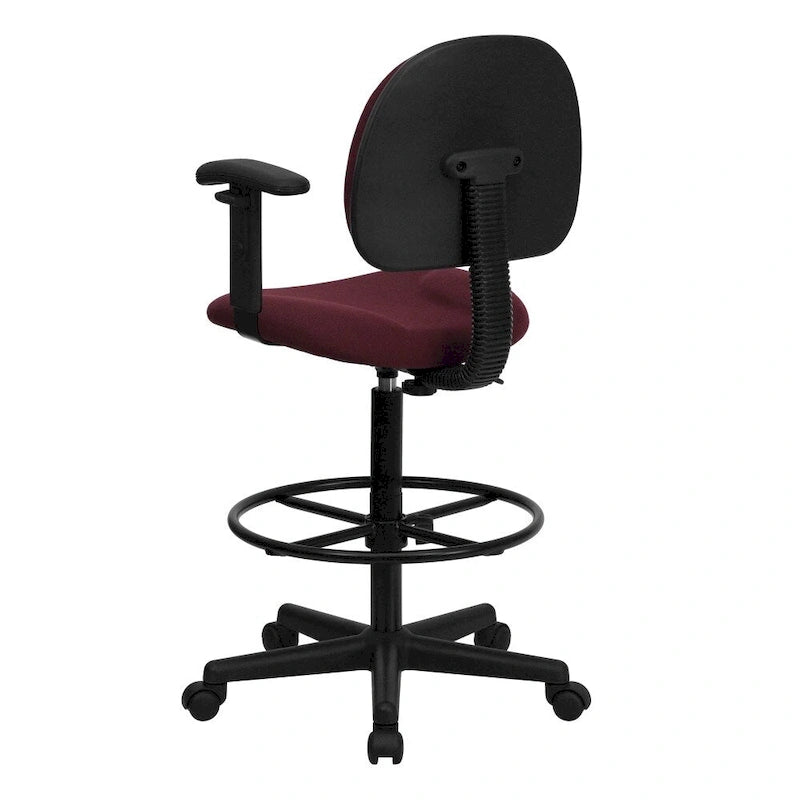 Fabric Drafting Chair with Arms (Cylinders: 22.5-27H or 26-30.5H)