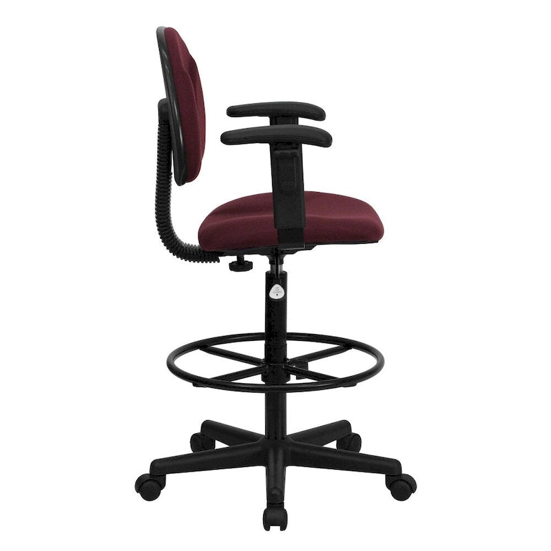 Fabric Drafting Chair with Arms (Cylinders: 22.5-27H or 26-30.5H)