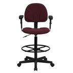 Fabric Drafting Chair with Arms (Cylinders: 22.5-27H or 26-30.5H)