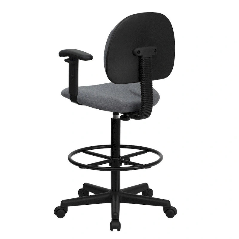 Fabric Drafting Chair with Arms (Cylinders: 22.5-27H or 26-30.5H)