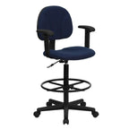 Fabric Drafting Chair with Arms (Cylinders: 22.5-27H or 26-30.5H)