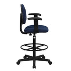 Fabric Drafting Chair with Arms (Cylinders: 22.5-27H or 26-30.5H)
